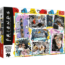 Puzzle carton 500 piese Trefl Friends - colaje, 37418, 10+ ani